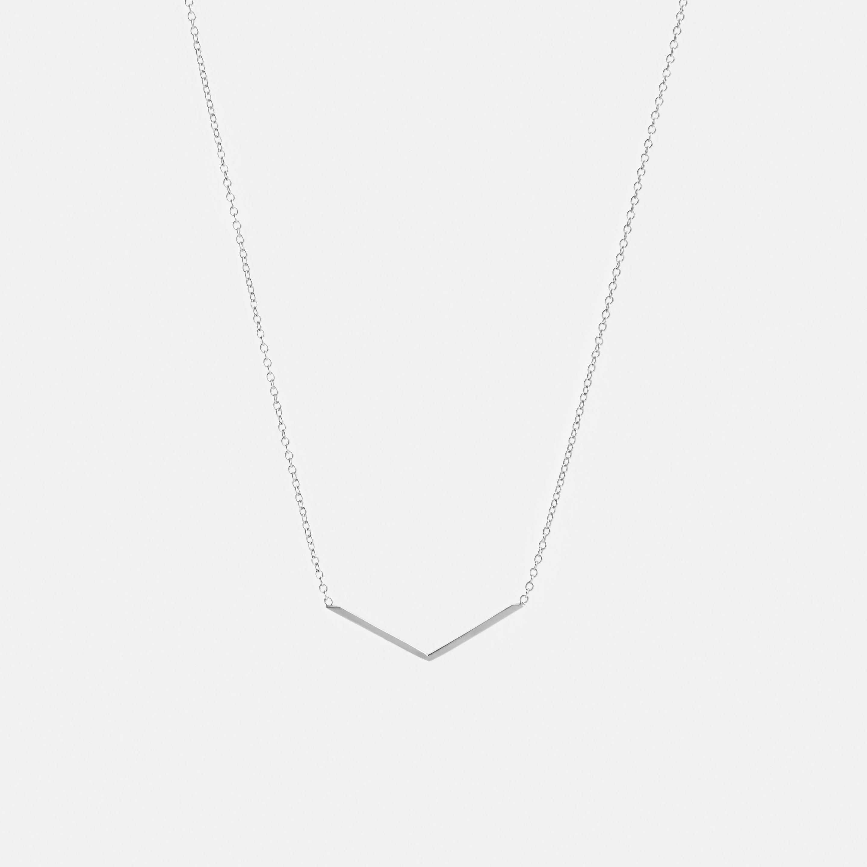Avi Plain Necklace in 14k White Gold By SHW Fine Jewelry NYC