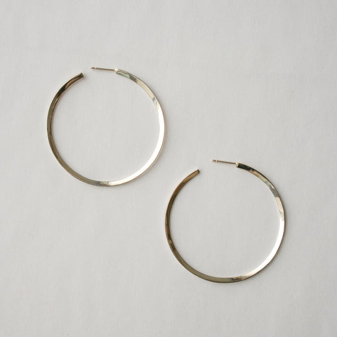 Designer Extra Large Kai Hoops in 14k Yellow Gold by SHW Fine Jewelry made in NYC