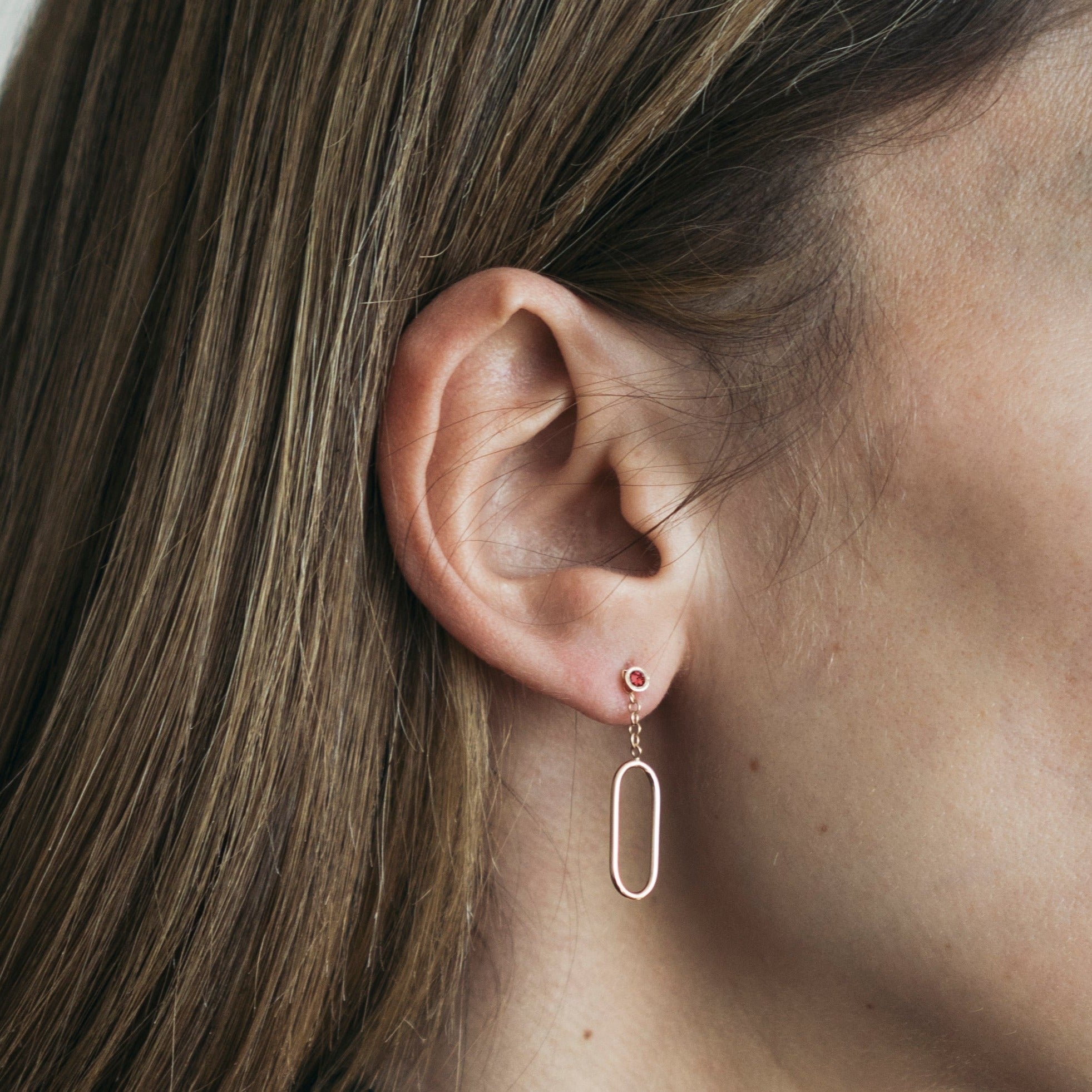 Minimal Oval Earring Enhancer By SHW Fine Jewelry NYC