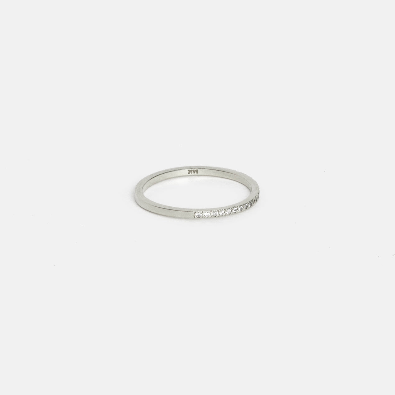 Eile Designer Ring in 14k White Gold set with White Diamonds By SHW Fine Jewelry NYC