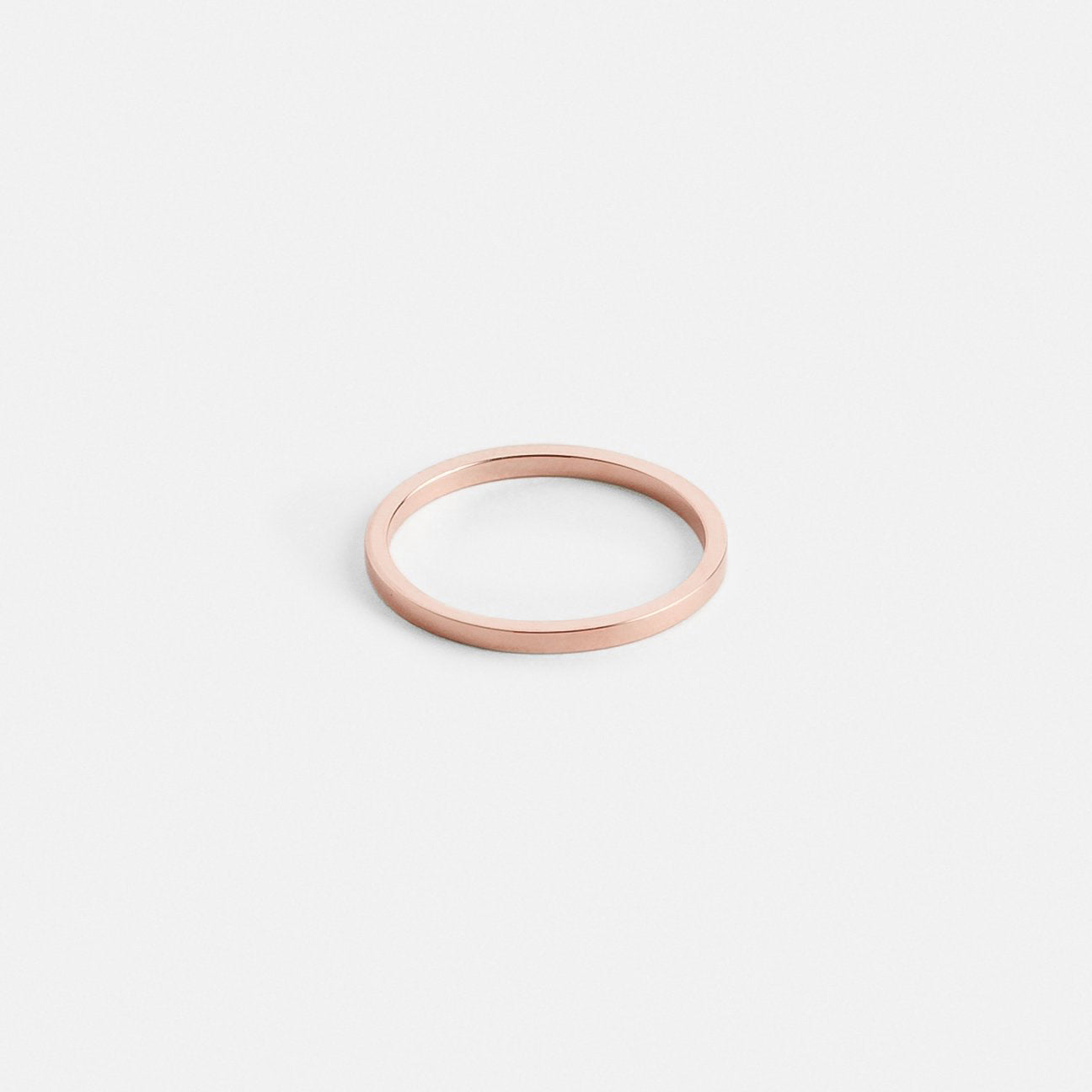 Elda Plain Ring in 14k Rose Gold By SHW Fine Jewelry NYC