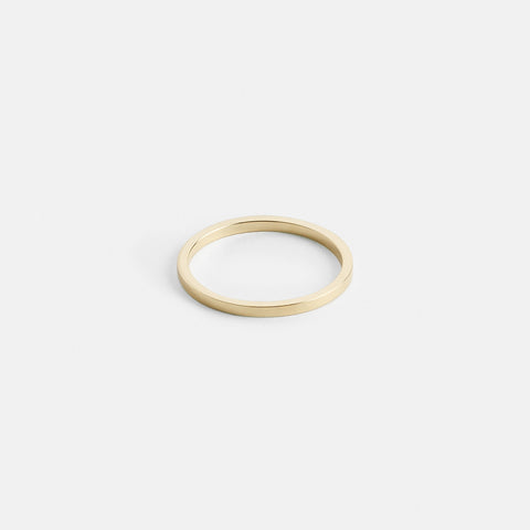 Dainty Simple Thin Stackable Womens Wedding Band with Flat profile in 14k, 18k yellow, white, rose gold by SHW cool fine jewelry store in NYC