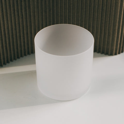 Frosted Clear Glass Cup