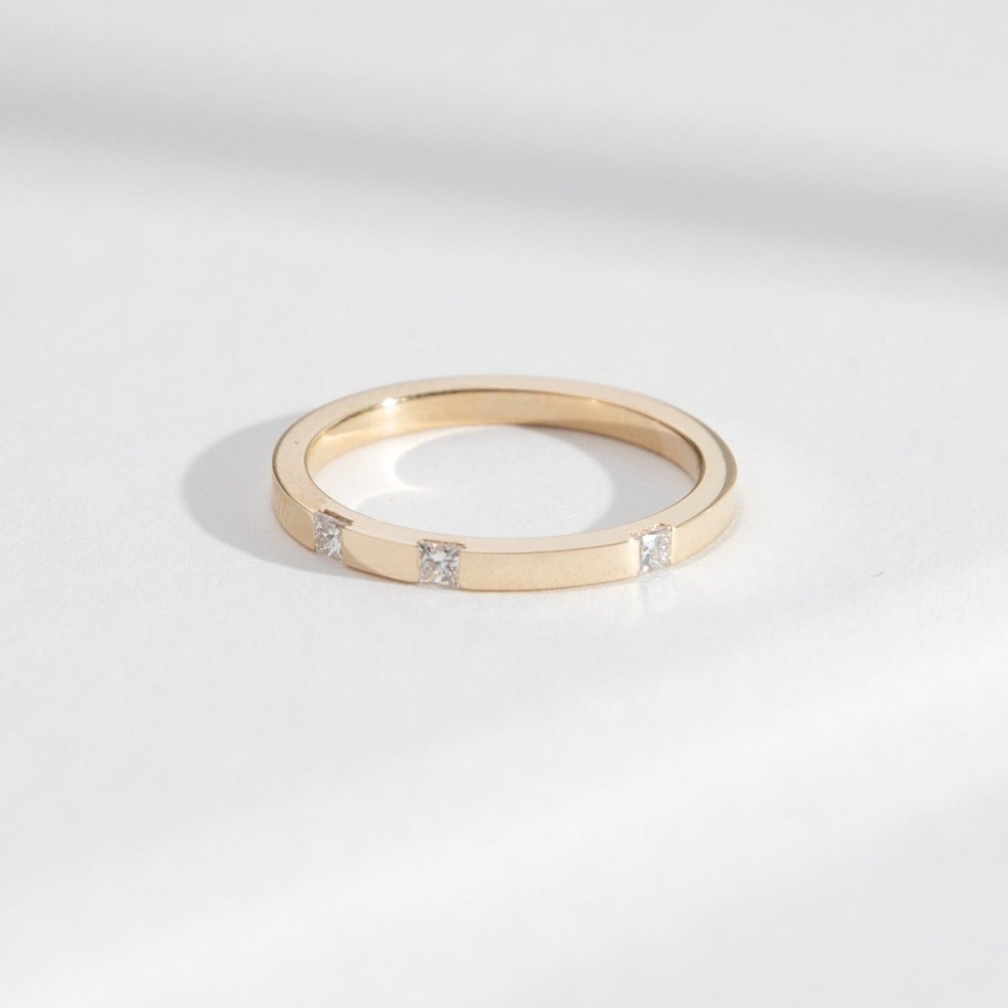 Erda Designer Ring in 14k Gold set with White Diamonds By SHW Fine Jewelry New York City