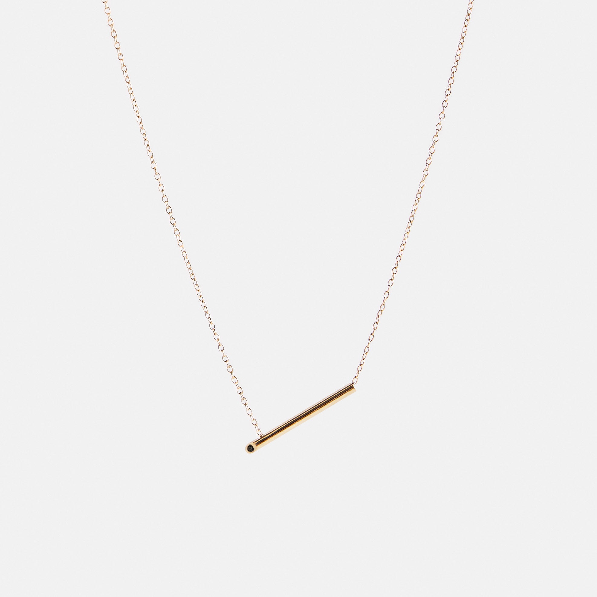 Essa Unique Necklace in 14k Gold set with White Diamond By SHW Fine Jewelry New York City
