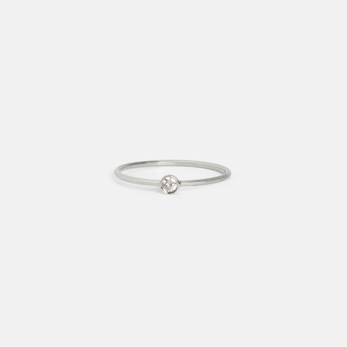 Large Kaya Ring in 14k White Gold set with White Diamond by SHW Fine Jewelry