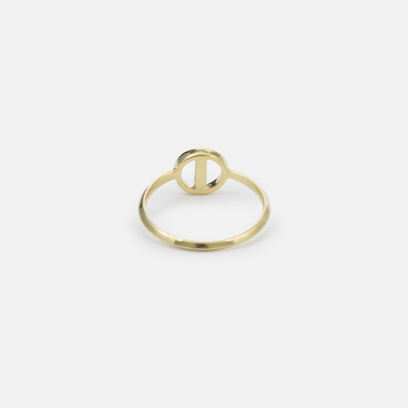 Lita Thin Ring in 14k Gold set with White Diamond by SHW Fine Jewelry