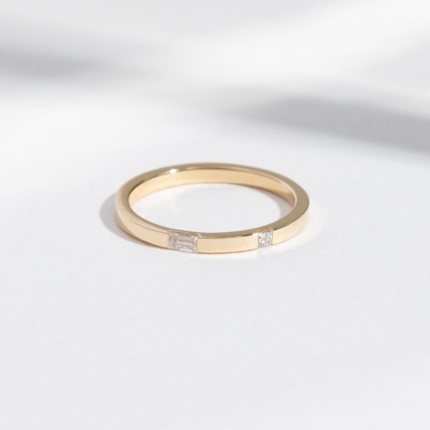 Erdi Designer Ring in 14k Gold set with ethical White Diamonds by SHW Jewelry in NYC