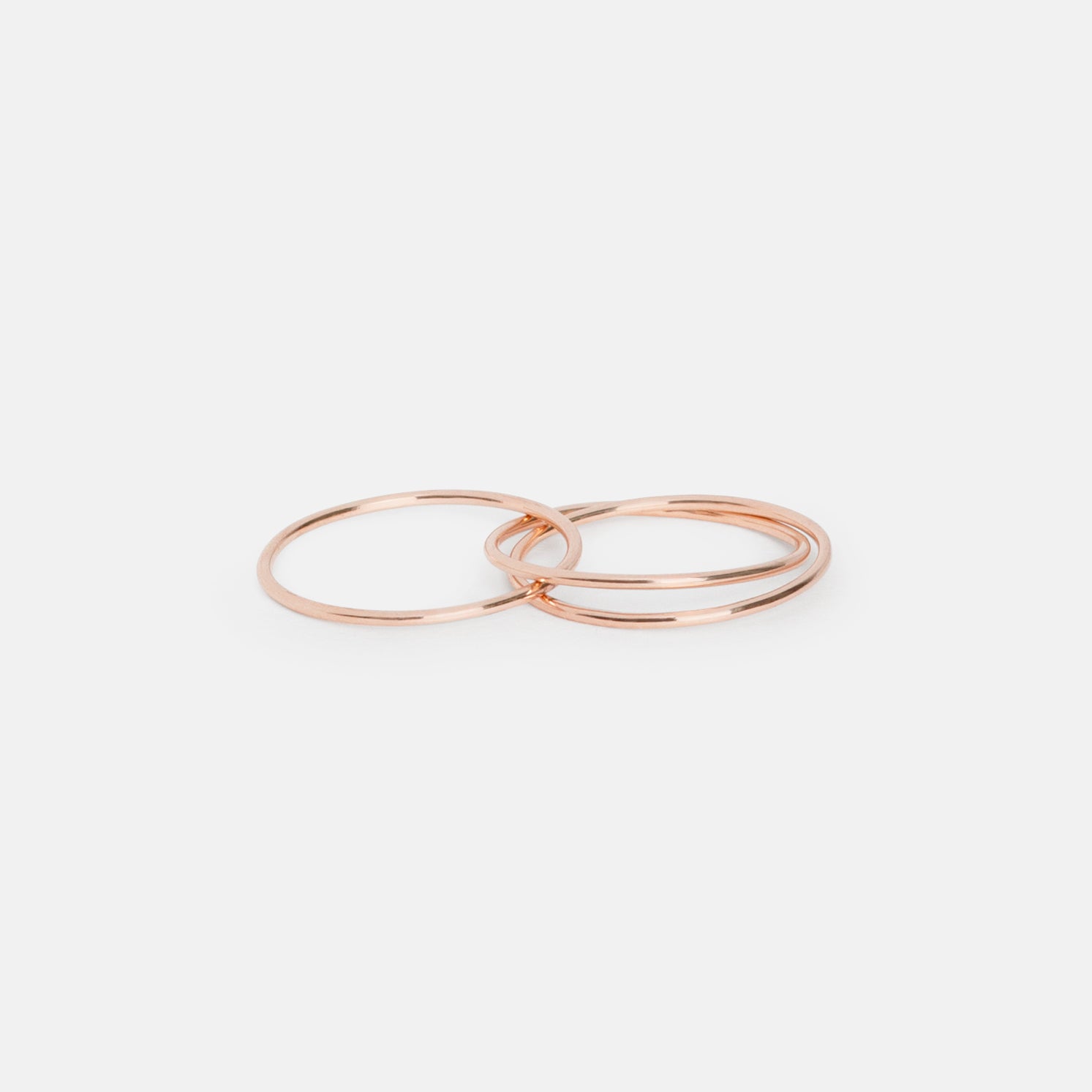  Link Stacked Ring in 14k Rose Gold by SHW Fine Jewelry