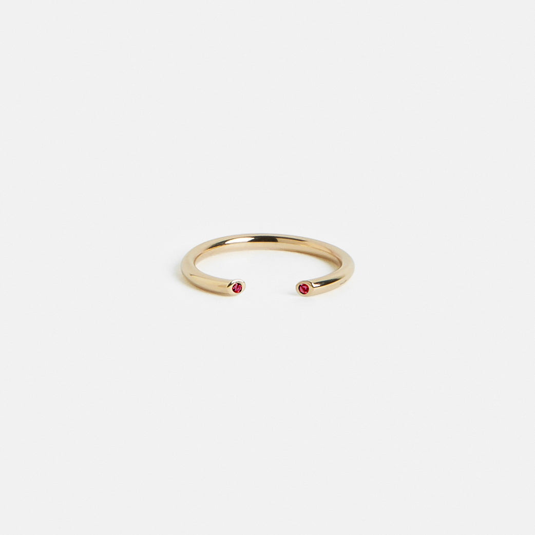 Olva Designer Ring in 14k Gold set with Rubies by SHW Fine Jewelry NYC