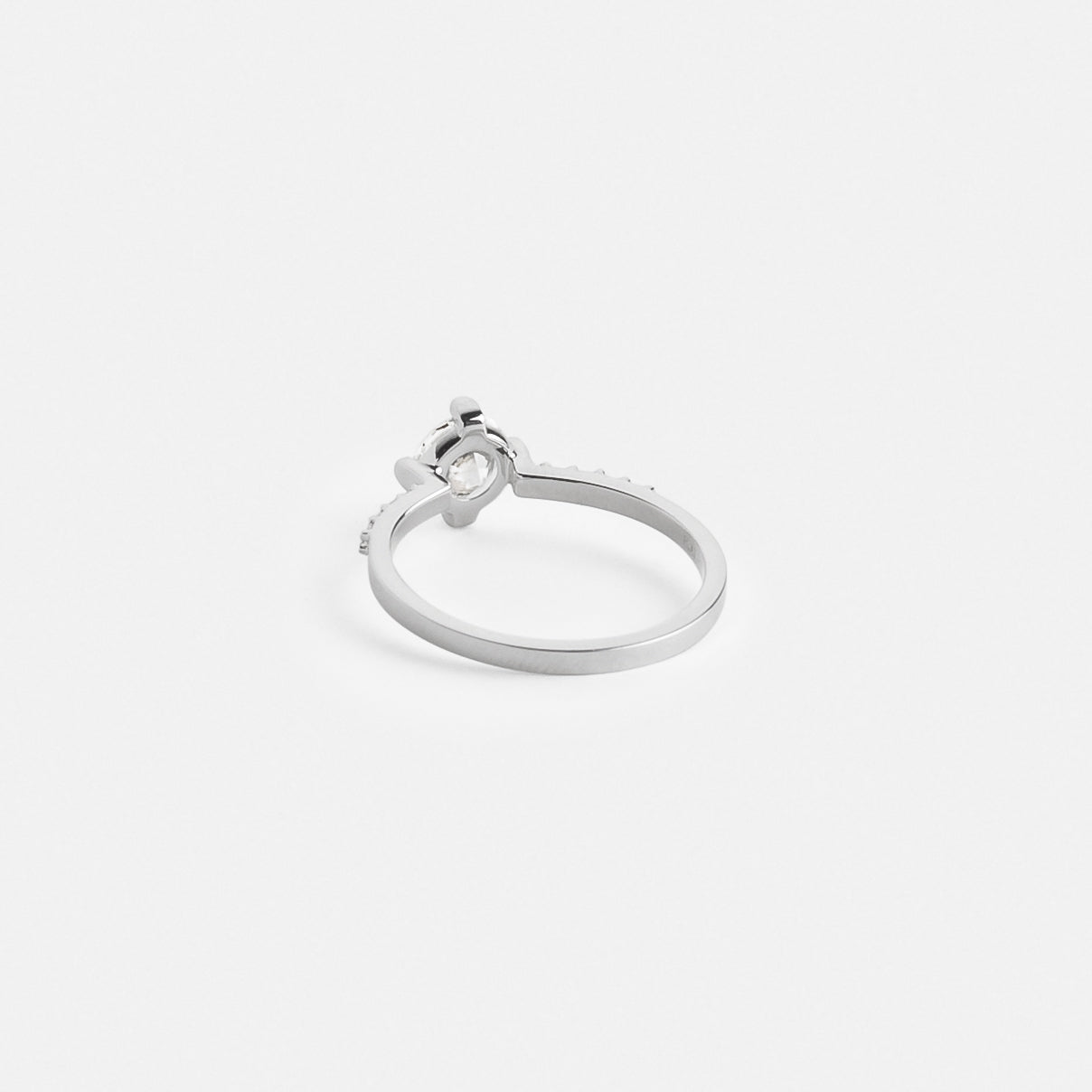 Imi Minimal Engagement Ring Platinum Set With 1ct round brilliant cut natural diamond By SHW Fine Jewelry NYC