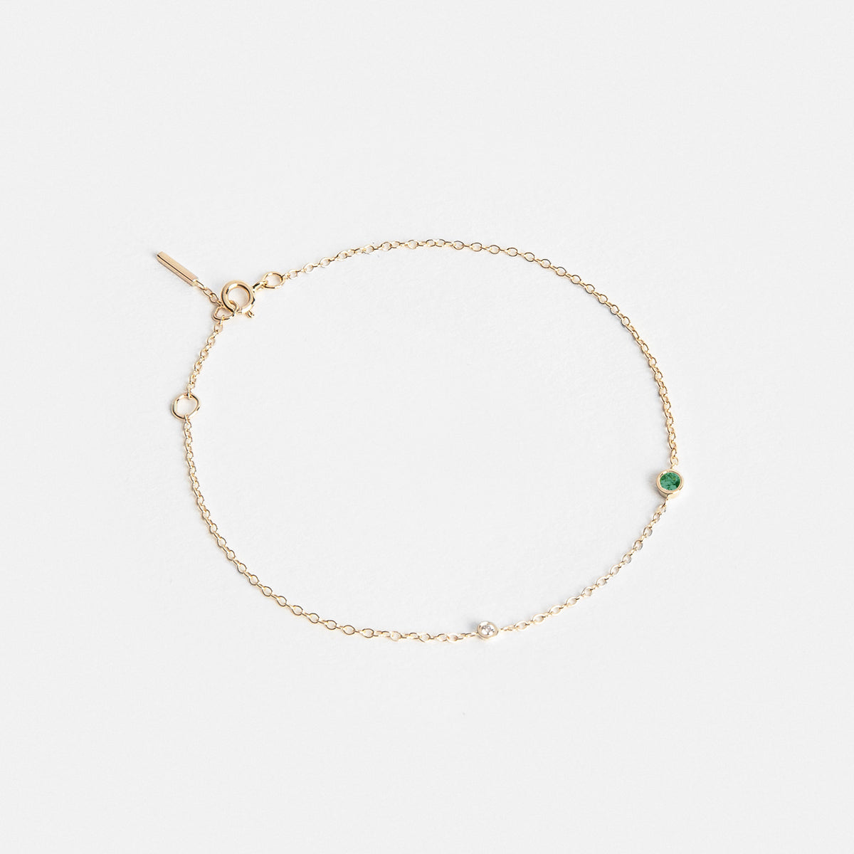 Iba Delicate Bracelet in 14k Gold set with Precious stones By SHW Fine Jewelry NYC