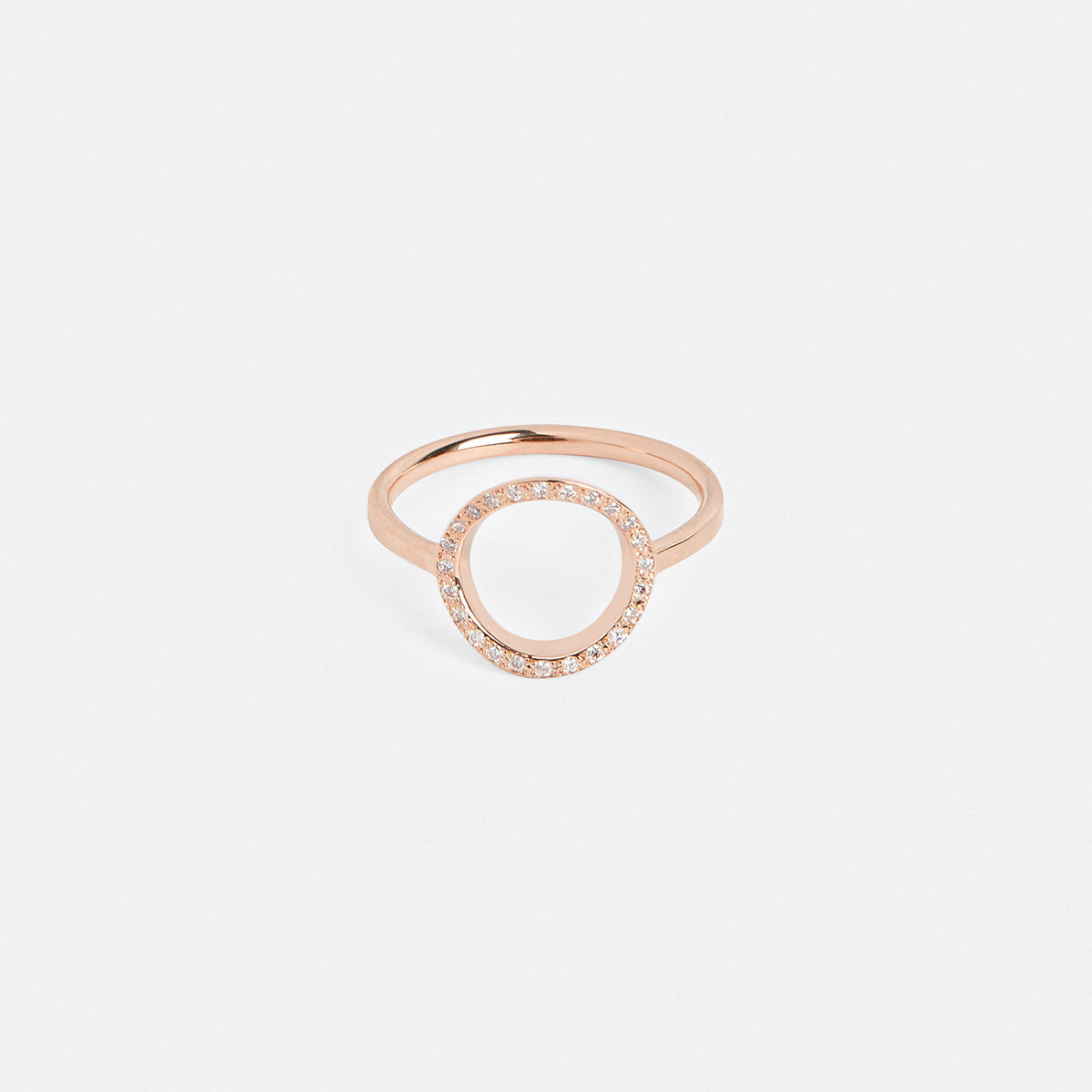 Nida Alternative Ring in 14k Rose Gold set with White Diamonds by SHW Fine Jewelry