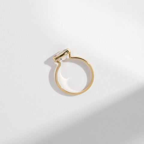 Syd Alternative Ring in 14k Rose Gold set with an oval cut ethical lab-grown diamond By SHW Fine Jewelry New York City