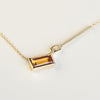 Amy Unique Necklace 14k Yellow Gold Set With precious Citrine By SHW Fine Jewelry made in New York City
