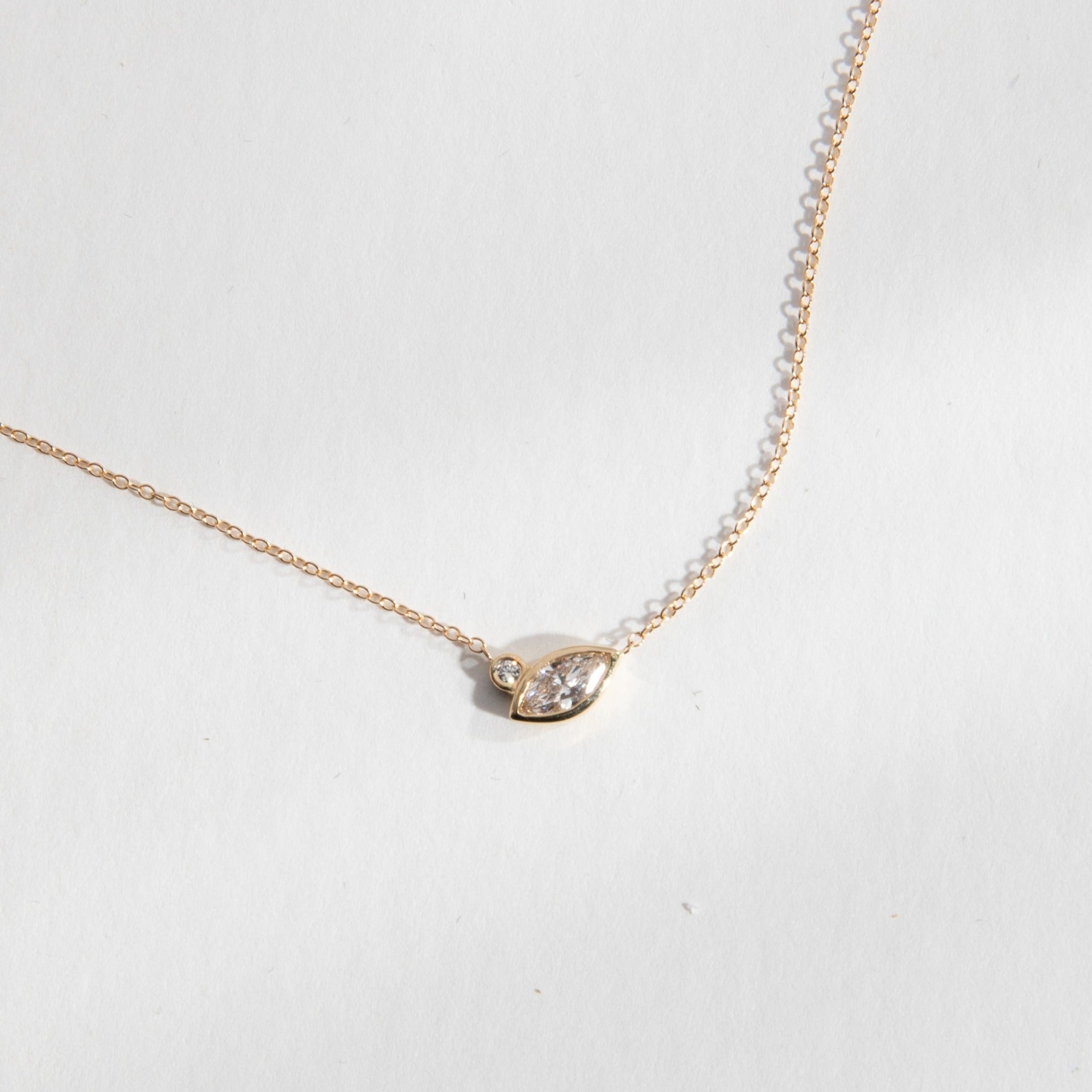 Liepa Delicate Necklace in 14k Gold set with lab-grown diamonds By SHW Fine Jewelry NYC