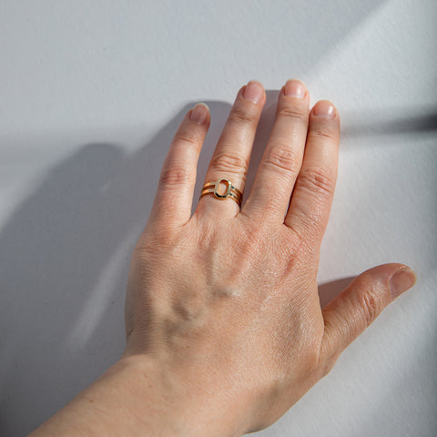 Maiti Simple Ring in 14k Gold By SHW Fine Jewelry New York City