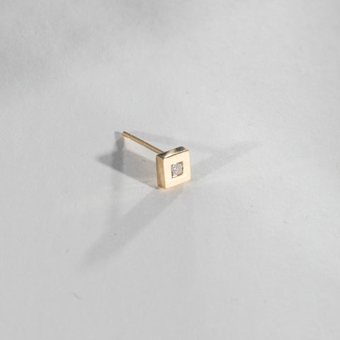 Sada Unisex Earrings in 14k Gold set with lab-grown diamonds By SHW Fine Jewelry New York City