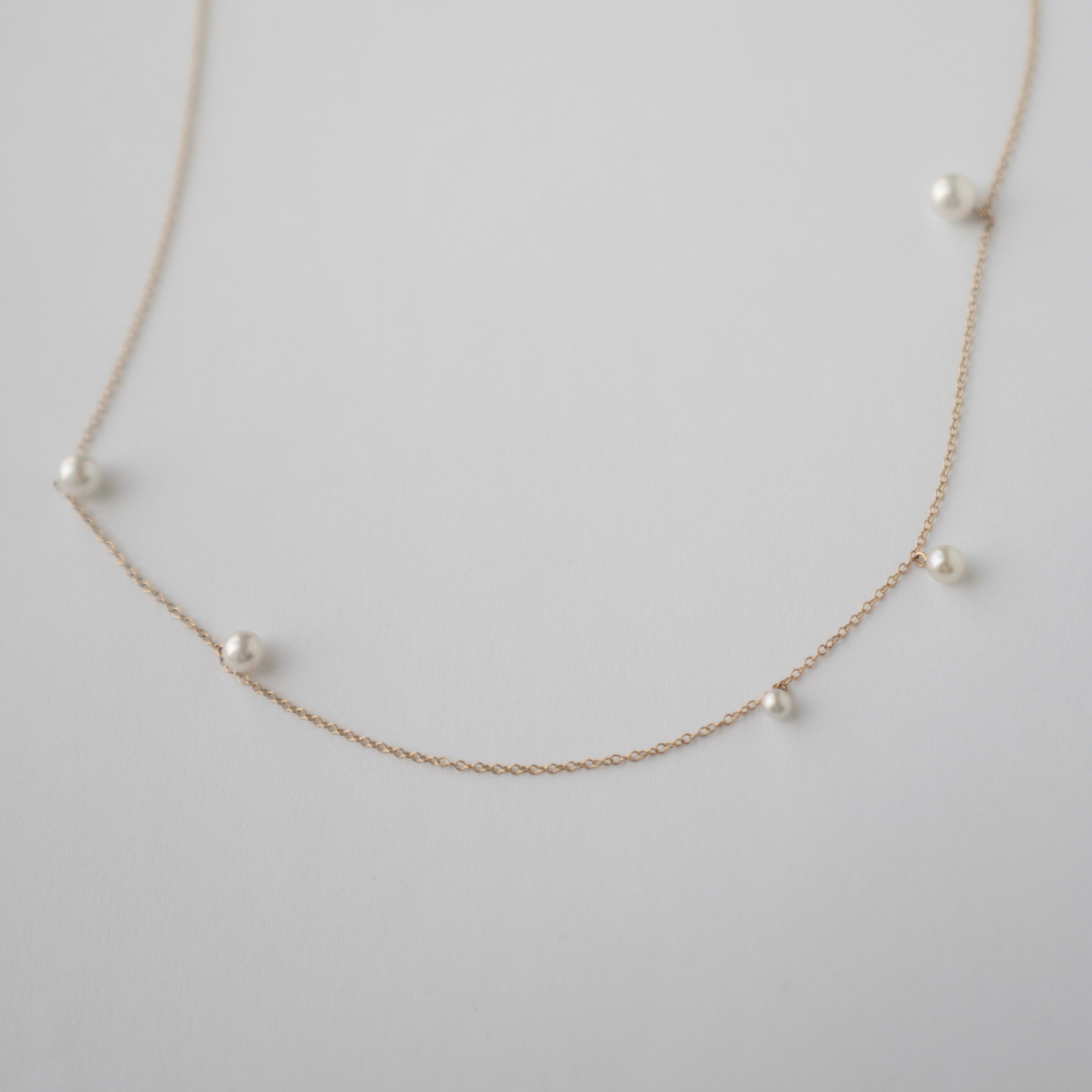 Designer RIti choker in 14k yellow gold with pearls made in New York City by SHW fine Jewelry