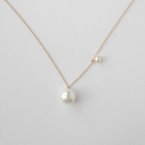 Designer Riti necklace in 14k yellow gold with pearls made in NYC by SHW fine Jewelry