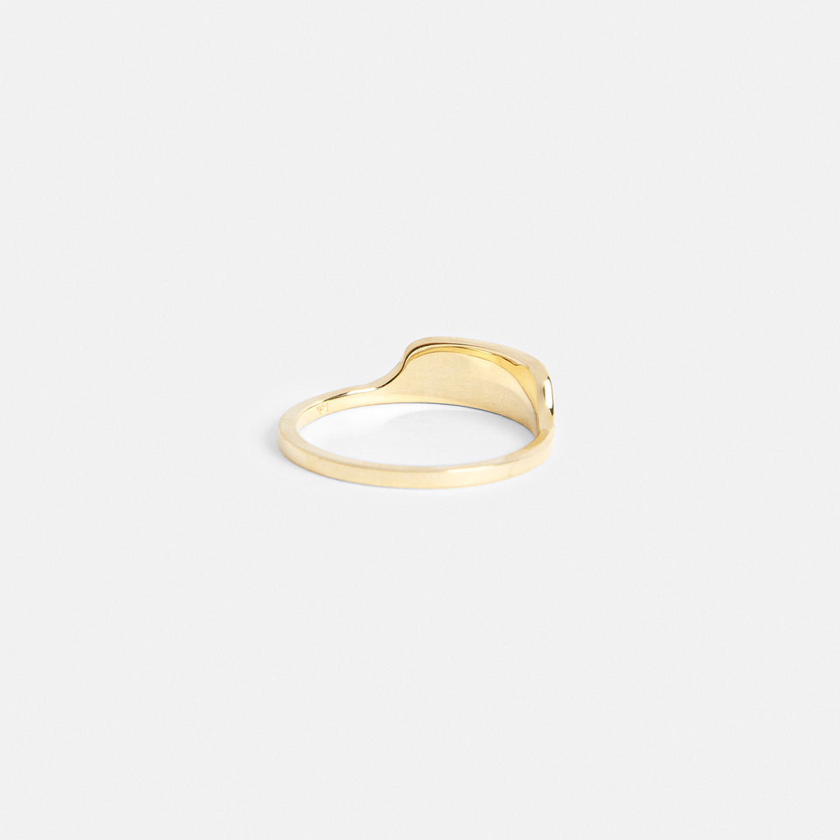 14k yellow gold thin ring with smooth back