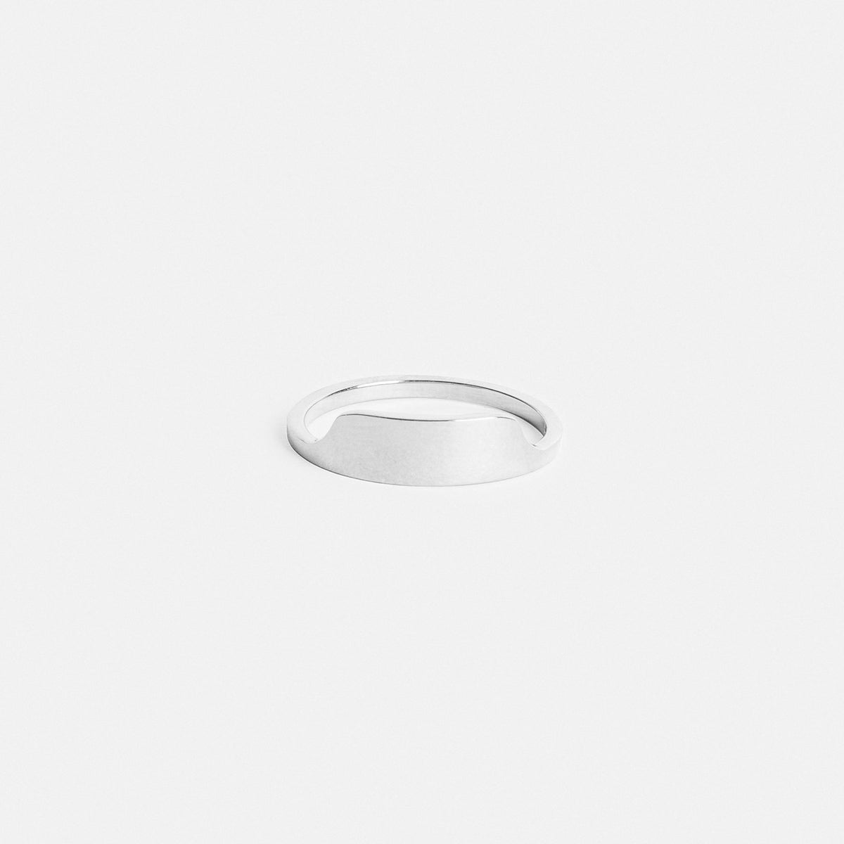 Sterling silver thin ring with simple front element