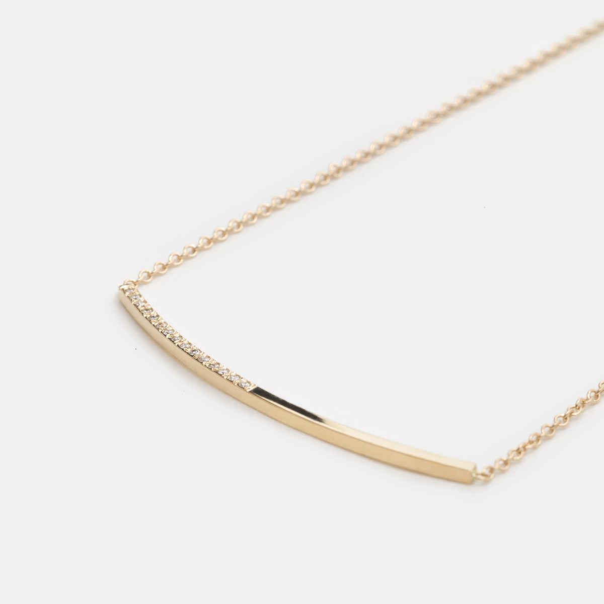 Iva Unusual Choker in 14k Gold set with White Diamonds By SHW Fine Jewelry New York City