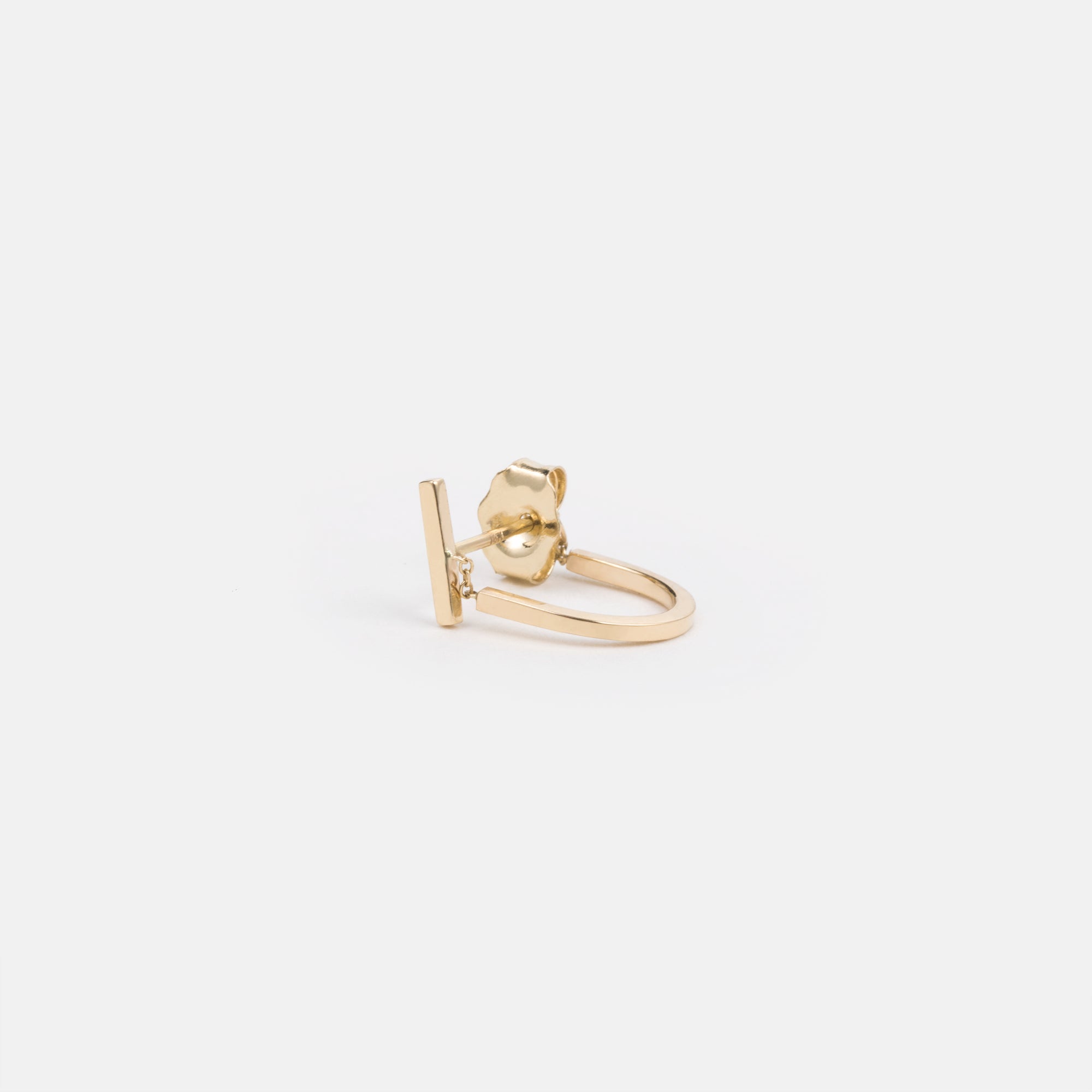 Mini Turi Designer Hug Earring in 14k Gold By SHW Fine Jewelry NYC